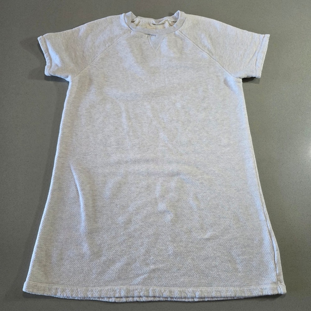 Madewell MWL Short Sleeve French Terry Sweatshirt Dress Heather Gray Medium